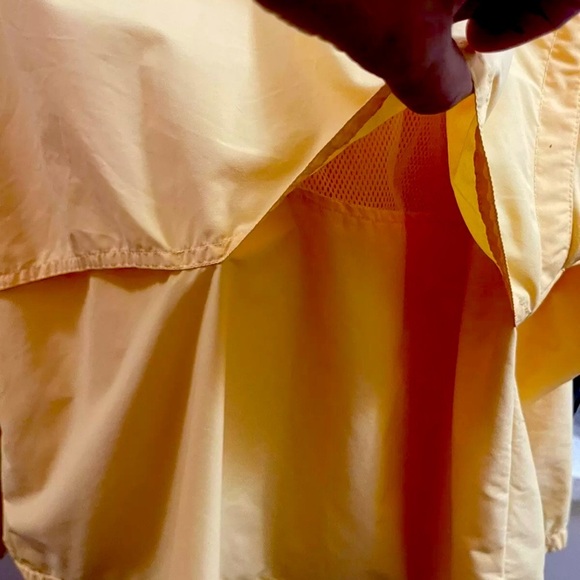 Lands End Lightweight Rain  Jacket Womens Size L 42-44  Yellow Coat Unisex - Picture 5 of 11